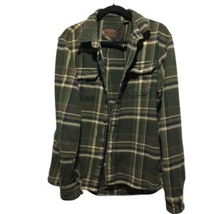 Orvis Green Plaid Casual Button-Down Shirt